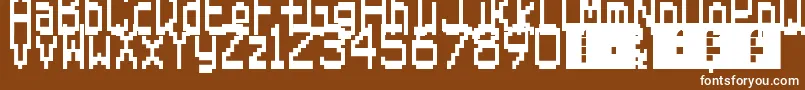 SuperMario64Ds Font – White Fonts on Brown Background
