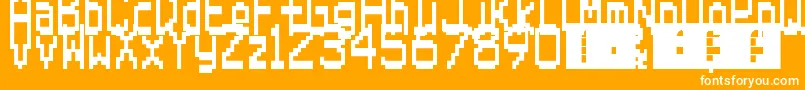 SuperMario64Ds Font – White Fonts on Orange Background