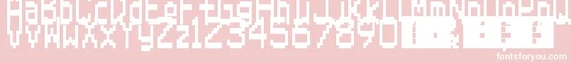 SuperMario64Ds Font – White Fonts on Pink Background