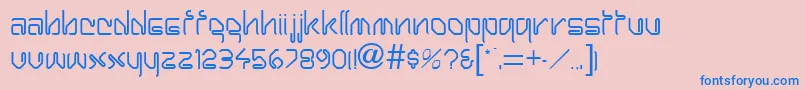 Шрифт HarrayRegular – синие шрифты на розовом фоне