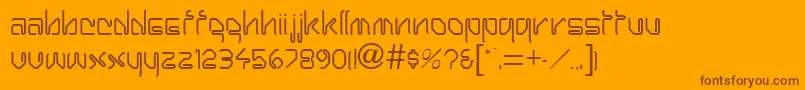 Czcionka HarrayRegular – brązowe czcionki na pomarańczowym tle