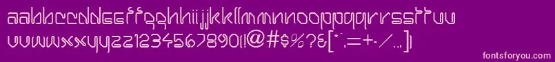 HarrayRegular Font – Pink Fonts on Purple Background