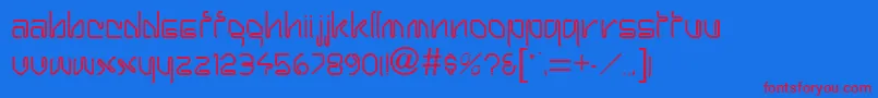 Lisätietoja HarrayRegular-fontista HarrayRegular-fontti – punaiset fontit sinisellä taustalla