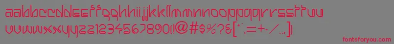 HarrayRegular Font – Red Fonts on Gray Background