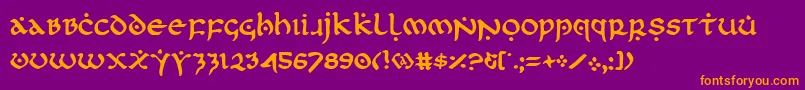 Шрифт Firstv2 – оранжевые шрифты на фиолетовом фоне