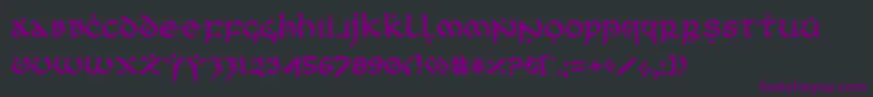 Шрифт Firstv2 – фиолетовые шрифты на чёрном фоне