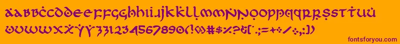 Шрифт Firstv2 – фиолетовые шрифты на оранжевом фоне