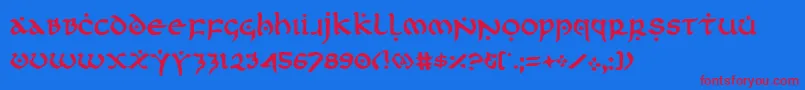 Шрифт Firstv2 – красные шрифты на синем фоне