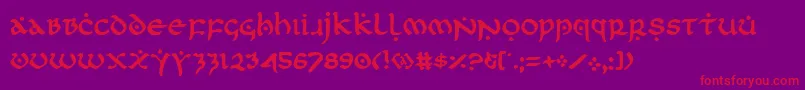 フォントFirstv2 – 紫の背景に赤い文字