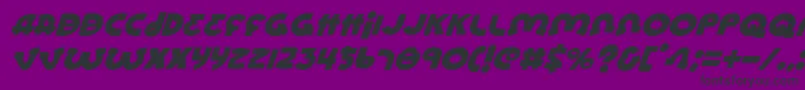フォントLioneli – 紫の背景に黒い文字