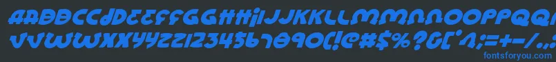 Czcionka Lioneli – niebieskie czcionki na czarnym tle