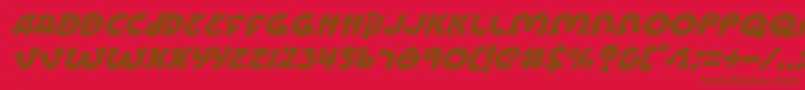 Police Lioneli – polices brunes sur fond rouge