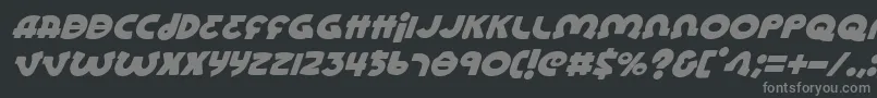 フォントLioneli – 黒い背景に灰色の文字