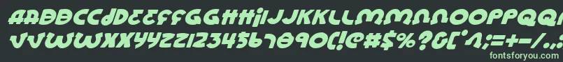 フォントLioneli – 黒い背景に緑の文字