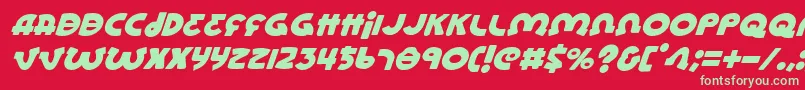Lioneli Font – Green Fonts on Red Background