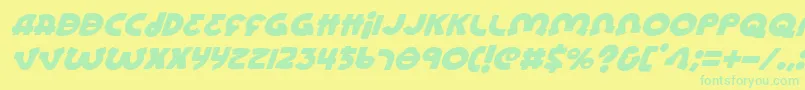 Lioneli Font – Green Fonts on Yellow Background