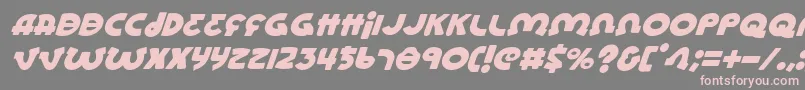 フォントLioneli – 灰色の背景にピンクのフォント