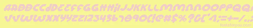 Lioneli Font – Pink Fonts on Yellow Background