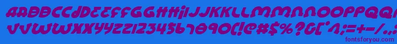 Шрифт Lioneli – фиолетовые шрифты на синем фоне