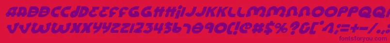 Lioneli-Schriftart – Violette Schriften auf rotem Hintergrund