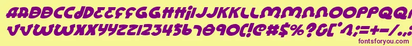Lioneli Font – Purple Fonts on Yellow Background