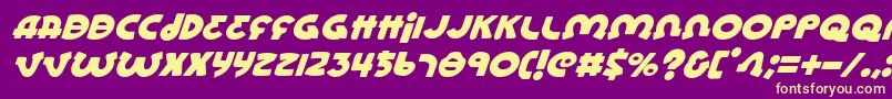 Lioneli Font – Yellow Fonts on Purple Background