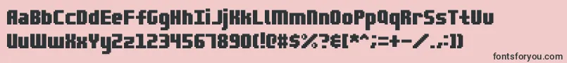 Blocktopia Font – Black Fonts on Pink Background