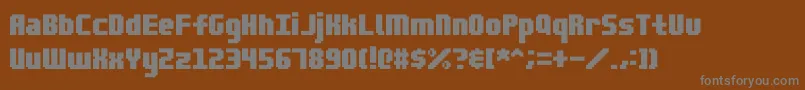 Шрифт Blocktopia – серые шрифты на коричневом фоне