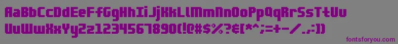 Blocktopia Font – Purple Fonts on Gray Background