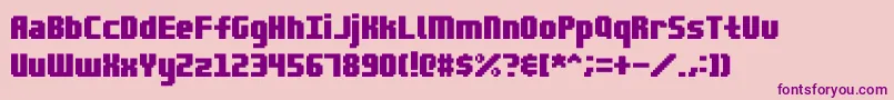 Blocktopia Font – Purple Fonts on Pink Background