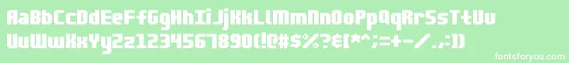 Blocktopia Font – White Fonts on Green Background