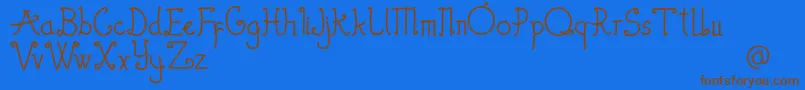 Thewambiresdemo Font – Brown Fonts on Blue Background
