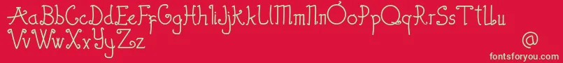 Thewambiresdemo Font – Green Fonts on Red Background