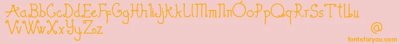 Thewambiresdemo Font – Orange Fonts on Pink Background