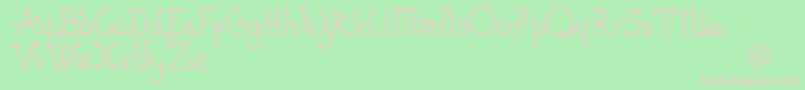 Thewambiresdemo Font – Pink Fonts on Green Background