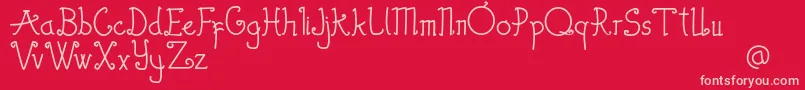 Thewambiresdemo Font – Pink Fonts on Red Background