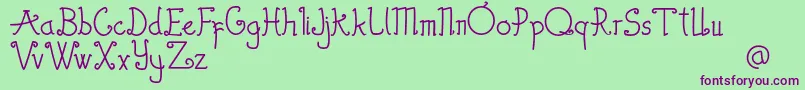 Thewambiresdemo Font – Purple Fonts on Green Background