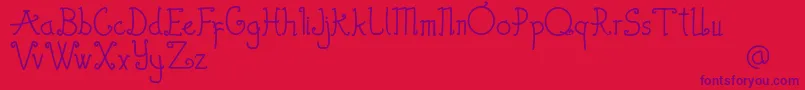 Thewambiresdemo Font – Purple Fonts on Red Background