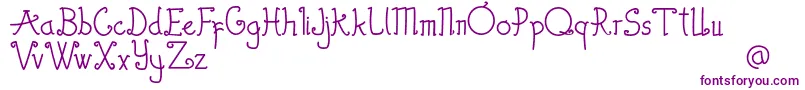 Шрифт Thewambiresdemo – фиолетовые шрифты на белом фоне