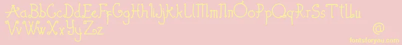 Thewambiresdemo Font – Yellow Fonts on Pink Background