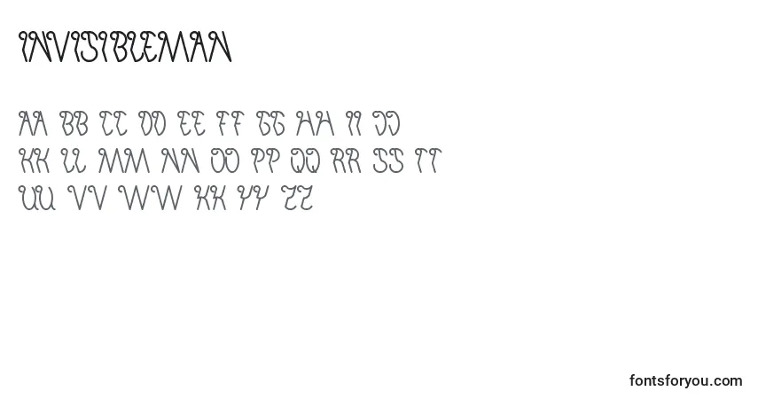 Czcionka InvisibleMan – alfabet, cyfry, specjalne znaki
