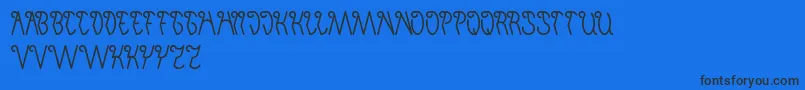 InvisibleMan-Schriftart – Schwarze Schriften auf blauem Hintergrund