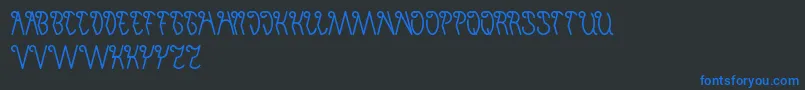 フォントInvisibleMan – 黒い背景に青い文字