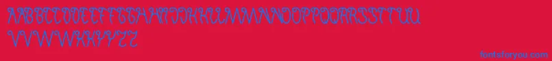 InvisibleMan Font – Blue Fonts on Red Background