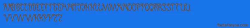 InvisibleMan Font – Brown Fonts on Blue Background