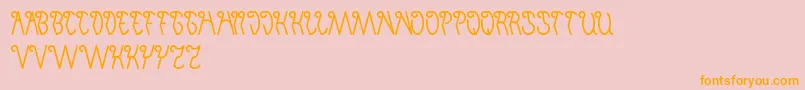 InvisibleMan Font – Orange Fonts on Pink Background