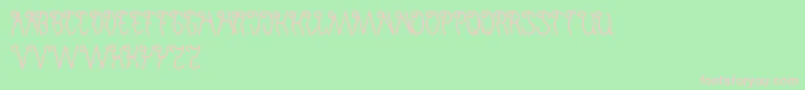 フォントInvisibleMan – 緑の背景にピンクのフォント