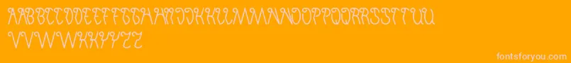 InvisibleMan Font – Pink Fonts on Orange Background