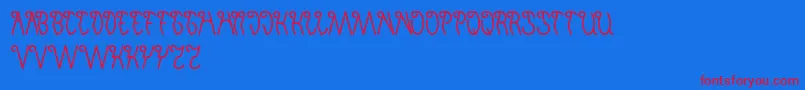 InvisibleMan Font – Red Fonts on Blue Background