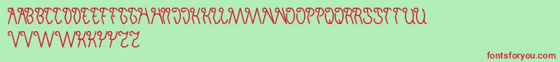 InvisibleMan Font – Red Fonts on Green Background